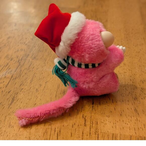 Vintage Pink Panther Gripper Hugger Christmas Ornament Santa Hat - Picture 2 of 8